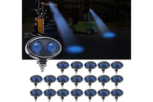 ONERAY [20PCS] Led Forklift Safety Light 8w Blue Spot Lights for Warehouse Warning Spot Light DC10-100V 250LM 5.5inch