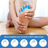 Sumiwish Toe Separators & Spacers 4 Pairs Blue White Gel Toe Correctors view 2