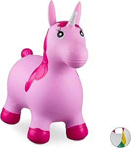 Relaxdays- Saltador Hinchable Unicornio para Niños hasta 50 Kg sin ...