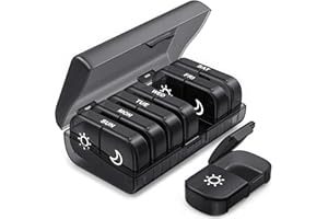 Weekly Pill Organizer, Take Twice A Day, 7-Day Pill Box, Morning and Evening Pill Organizer, Suitable for Medications and Vit