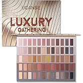 UCANBE Luxury Gathering Neutral Eyeshadow Makeup Palette, Naked Shimmer Matte Metallic Glitter Subtle Eyes Shadow,High Pigmented Nudes Creamy Smokey Pallet Set