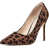 Elisabet Tang High Heels, Womens Pointed Toe Slip on Stilettos Party Wedding Pumps Basic Shoes