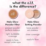 e.l.f. Halo Glow Powder Filter Medium Warm Finishing Powder with Velour Puff view 7