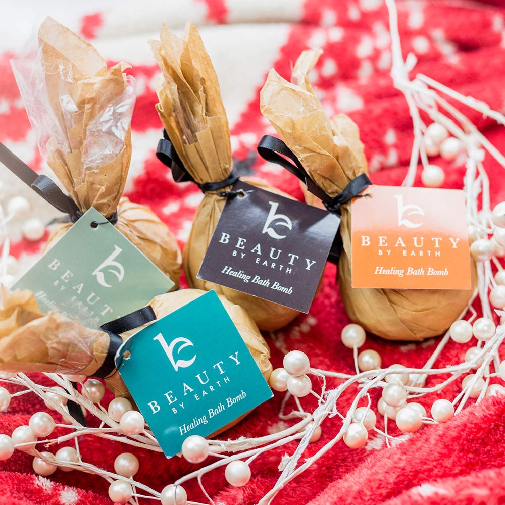 Bath Bombs Gift Set - 6 Large with Organic Shea Butter, Made in USA, Best Christmas & Birthday Gifts for Women, Bath Bomb Gifts for Her, Bath Bombs for Kids, with Salts, Clays and Essential Oils: Health & Personal Care