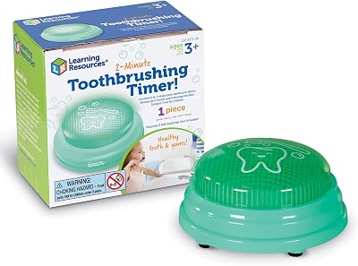 Learning Resources 2-Minute Toothbrushing Timer for Kids 3+ Light Sound