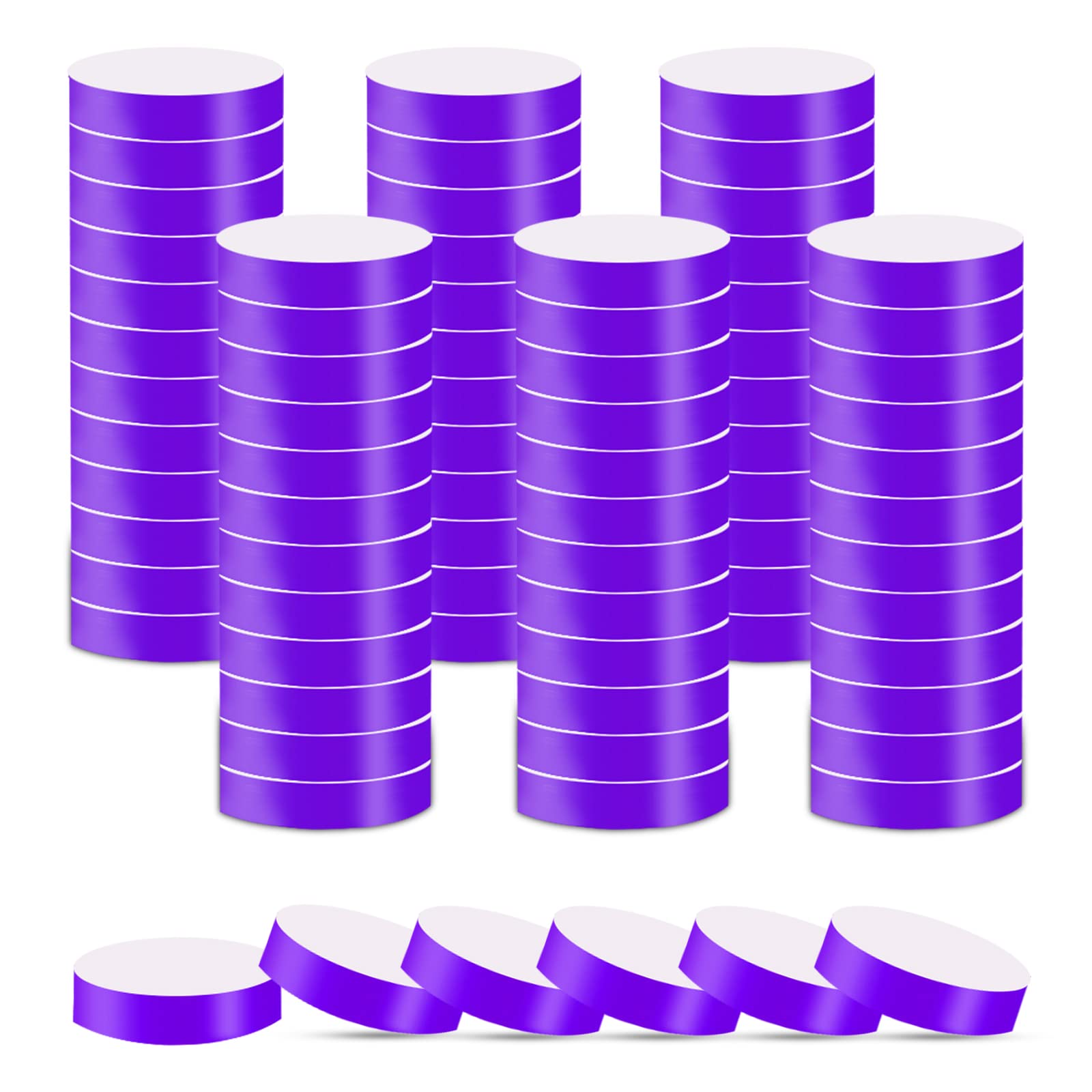 Widisun Purple Paper Wristbands - 600 Pcs Waterproof Colorful Entrance Wristbands for Events & Parties