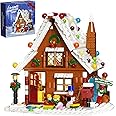 Christmas Santa's Sleigh Building Set | 867 Piece Lego-Compatible Kit With Gingerbread House | Ages 8+