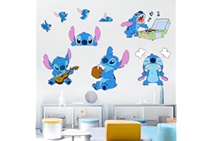 CRYTORON Lilo and Stitch Wall Stickers Disney Cartoon Wall Decals DIY Peel and Stick Vinyl Wall Decor for Kid Girls Boys Bedroom Living Room House Fun (Size: 16×24 inch), CR-51-1