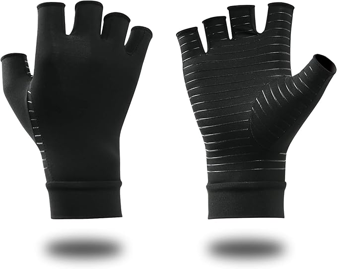 BForest Copper Fit Gloves for Women and Men Fingerless