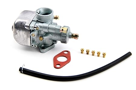 BISOMO Tuning Vergaser Set 19N1-11 in BVF Qualität + Abstimmdüsen + Flanschdichtung + Benzinschlauch für Simson S51 - KR51/2 