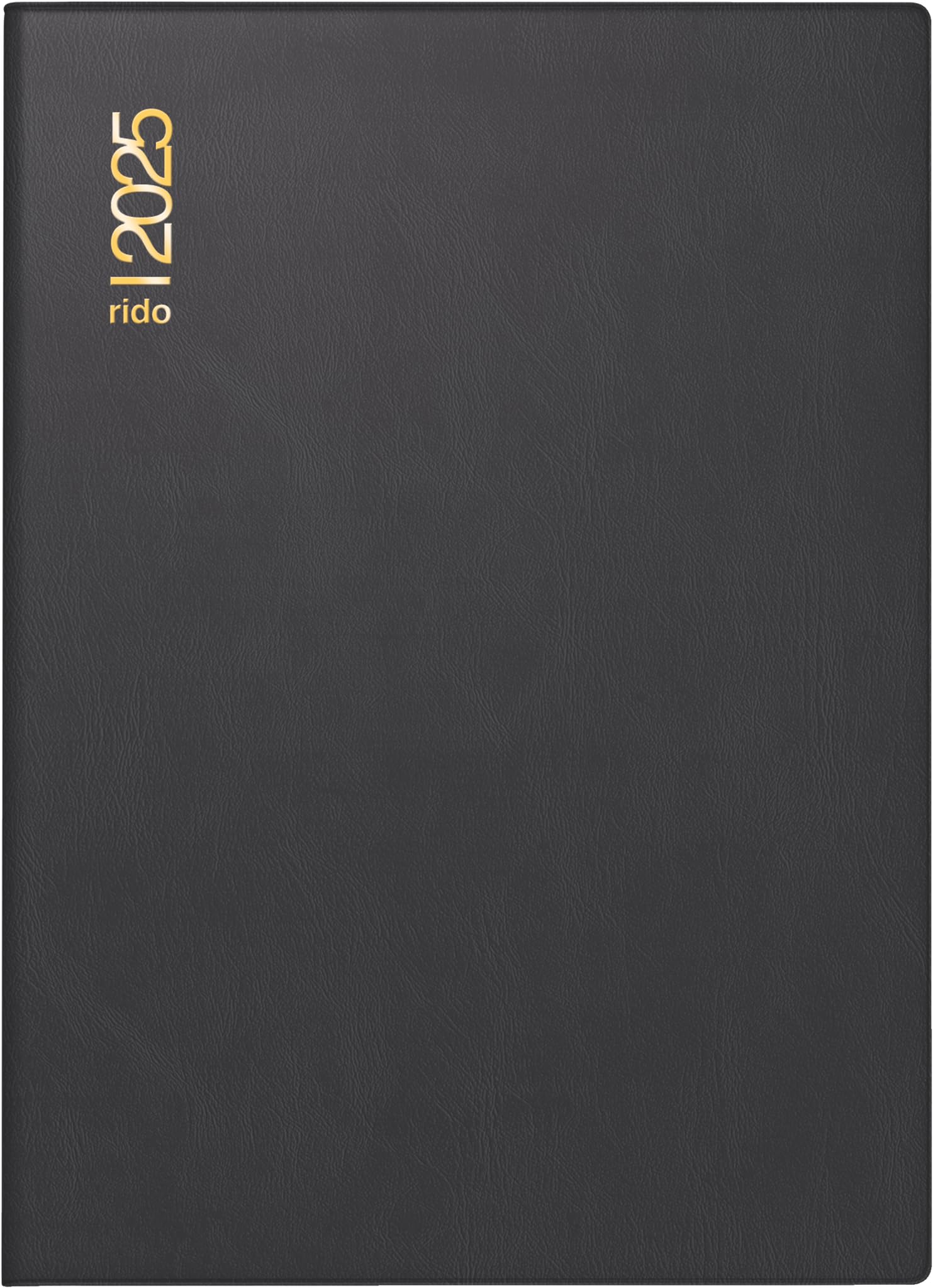 rido/idé Pocket Diary Model Technik II (2025), 1 Page = 2 Days, A6, 304 Pages, Plastic Cover, Black