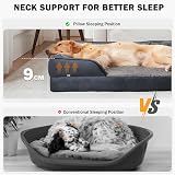 JOEJOY Large Dog Bed Orthopedic Memory Foam 89x64x17 cm Grey view 2