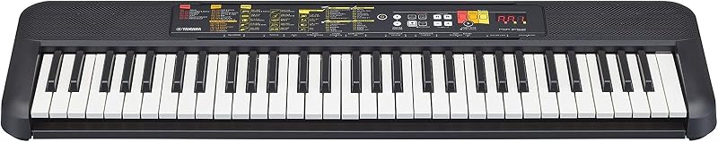 PSR-F52 Clavier Arrangeur - Un clavier compact pour les débutants avec 61 notes, 144 sonorités d'instruments et 158 styles. finition en noir