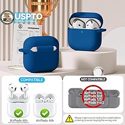 for AirPods 4 Case, Soft Silicone Protective Case