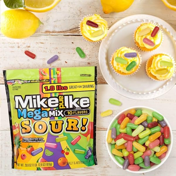MIKE AND IKE, MEGA MIX SOUR, 28.8 OUNCE