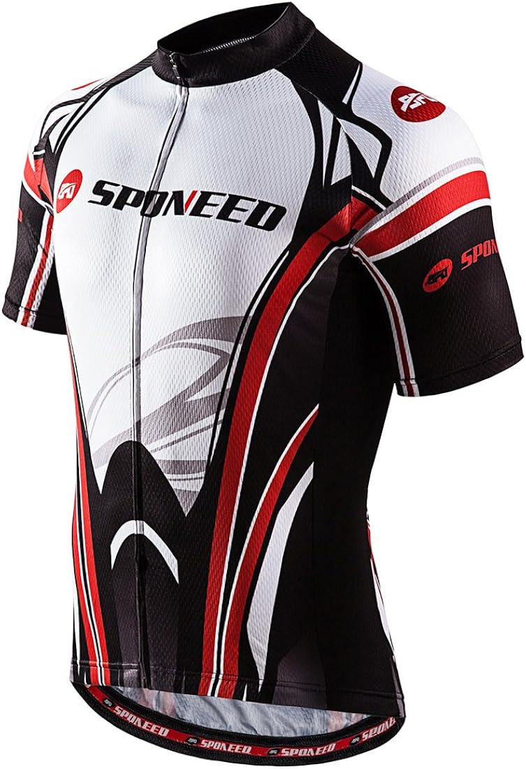 sponeed Cycling Jersey Short Sleeve Men MTB Bike Clothing Road Bicycle Shorts Padded : Clothing