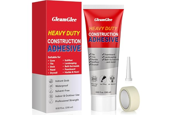 Heavy Duty Construction Adhesive 250g – Waterproof Construction Glue for Concrete, Tile, Brick, Stone, Wood, Walls & Floors –