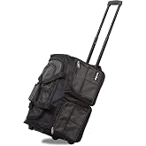 Dejuno 20-inch Carry-on Rolling Duffle Bag - Charcoal
