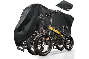 CYCROWN Electric Bike Cover Thicken Oxford 210D, Wind Rain Sun UV Dust Proof Constant Protection Bicycle Covers with Lock Hole Storage Bag with Lock Hole for Mountain Road Electric Bike, Black