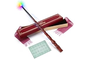 ShinySong Rechargeable Light Up Wizard Wand with Gradient Lighting, Illuminating Magic Witch Wands for Kids Christmas Cosplay Party, Flower