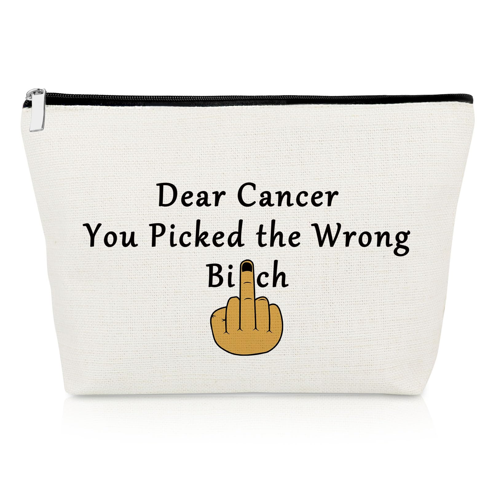 Funny Surgery Recovery Gifts for Women Makeup Bag Inspirational Gifts for Fighting Cancer Surgery Recovery Cosmetic Bag Chemo Patient Encouragement Chemotherapy Present Cancer Awareness Cosmetic Pouch