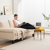 【関税込み】RECTO オフホワイト Bohemian クロッグ Amazon.com: YOUNIKE Comfy Ottoman Vanity Stool Boucle Velvet