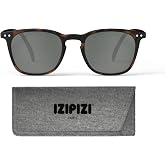 IZIPIZI SUN #E Rectangular Sunglasses for Men &amp; Women | Shades, Designed In Paris, 100% UV Protection, Anti-Scratch Grey Lenses
