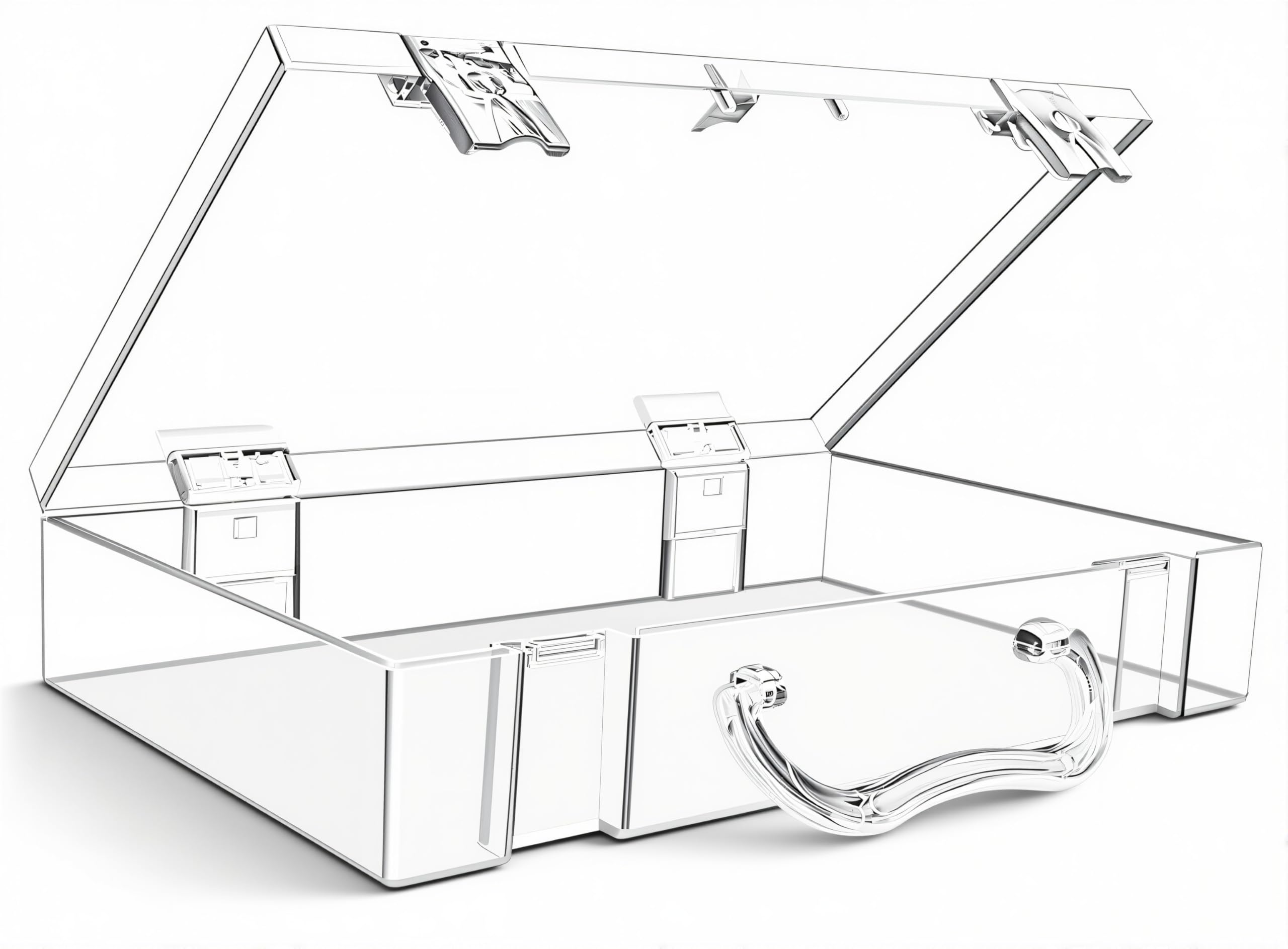 Photo 1 of GIIYAA High Transparency Visible Plastic Box Clear Storage Case with Lid Use for Organizing Jewelry, Tools, Office supplies, Pet supplies, DIY materials,Use as handbags