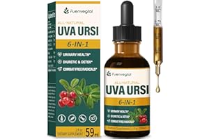 Fuenvegtal Uva Ursi Bearberry Natural Diuretic Drops, Urinary Health & Kidney Cleanse Detox Herbal Supplement Support UTI & Water Away, Extract W/Dandelion Root Cranberry, Alcohol-Free Tincture.2oz
