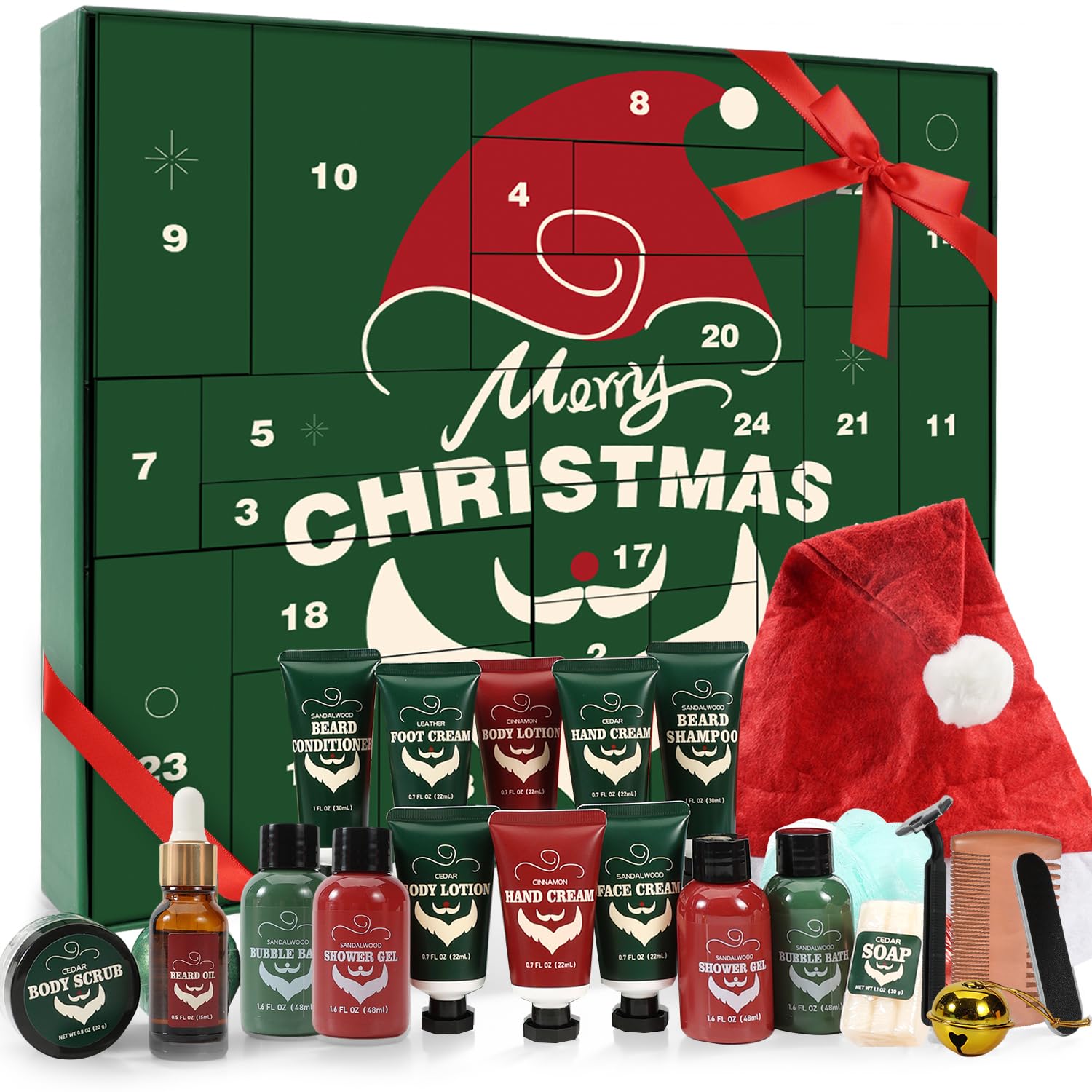 Photo 1 of Advent Calendar 2025 BODY & EARTH, Mens Advent Skincare Calendar for Adults Christmas Gifts 24 Days of Beauty Countdown Calendar 2025 for Mens, 24PCS Beard Care Grooming Gifts Set for Husband Dads