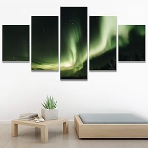 SIGNWIN 5 Panel Canvas Wall Art Astronomy &...