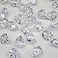 WELMATCH Clear Acrylic Ice Rock Crystals Treasure Gems for Table Scatters, Vase Fillers, Wedding, Banquet, Party, Event, Birthday Decoration (Clear, 150)