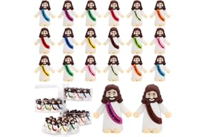 BSTCRAFT 80 Pcs Mini Jesus, Little Jesus Figures to Hide Tiny Figurines in Bulk and Pocket Seek Religious Gifts for Easter Egg Stuffers Fillers Sunday School Baptism Christ Savior Craft