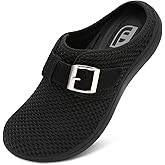 JOINFREE Womens Wide Slippers Adjustable Diabetic Mules Slip on House Slipper Clogs Breathable Comfortable Barefoot Walking Slipper for Arthritis Edema Swollen Elderly