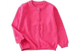 YAGATA Toddler Sweaters Baby Boys Girls Cardigan Sweatshirt Cotton Button Up Knit Long Sleeve Jacket Fall Tops