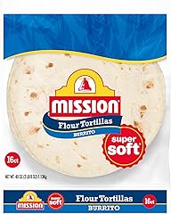 Mission Burrito Flour Tortillas, Large Size, 16 Count, Trans Fat Free