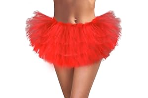 Ammiko Tutu for Women Adults - 5 Layer Tutu Skirts, Tutus for Women Girls, Halloween Tutu Adult, 80s Tulle Skirt Costume