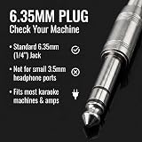 RockJam Karaoke Microphone with 3 Metre Cable Dynamic Mic 6.35mm Jack view 2