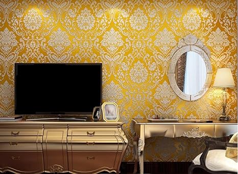 Amazon Co Jp 壁紙 ヨーロッパの3dステレオスコープフロッキング不織布の壁紙テレビの3d背景の壁紙 0 53m 10m Color 1 ホーム キッチン