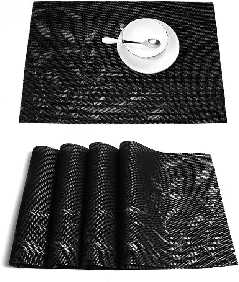 HEBE Placemats Set of 4,Placemats for Dining Table,Heat