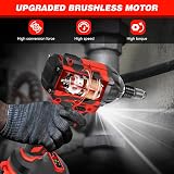 Qimu 21V Cordless Impact Wrench 1/2 Inch 450N.m Brushless with 1.5Ah Battery 14 view 2