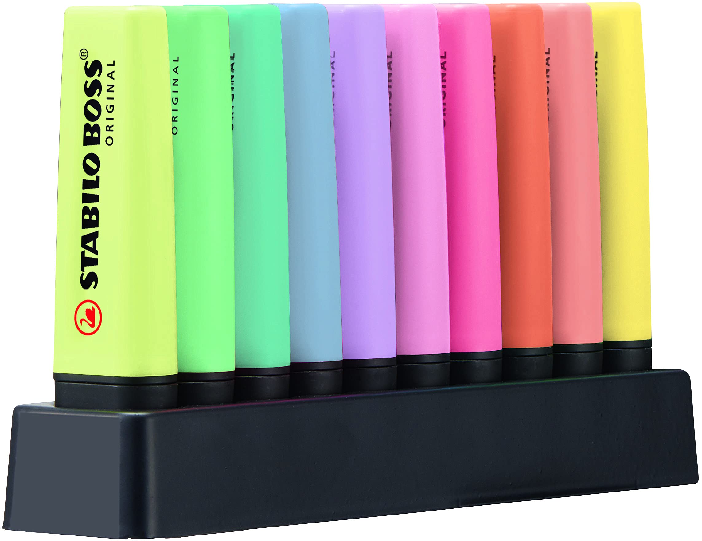 STABILO Highlighter BOSS ORIGINAL Pastel - Deskset of 10 - Assorted colours