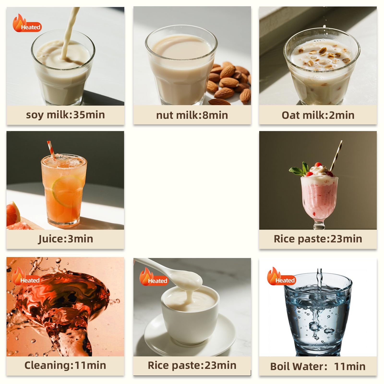 Máquina para hacer leche de nueces de 50 onzas, TER 10 en 1 para hacer leche de soja para almendras/avena/leche de soja, jugo, batido, pasta de arroz, limpieza automática/tiempo preestablecido de 24 horas/12 horas para mantener caliente, con 7 accesorios, negro