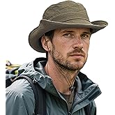 Clakllie Waterproof Fishing Hat Safari Cap Wide Brim Sun Hat Bucket Cap for Women Men Daily Wear Fashion Boonie Cowboy Caps
