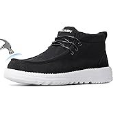 Furuian Steel Toe Shoes for Men High-top Safety Shoes Steel Toe Work Boots for Men Lightweight Canvas Safety Work Loafers Zapatos De Seguridad para Hombres