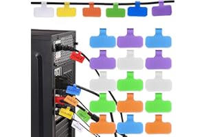 Cable Labels, 25 Pcs Tear Resistant Wire Identification Labels, Reusable Cable Tags for Cable Management, Computers, Identifi