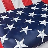 American Flag 2x3 Ft Made in USA, US Flag/USA Flag with Oxford Nylon Material, Vivid Color, Sewn Stripes, Brass Grommets, Emb