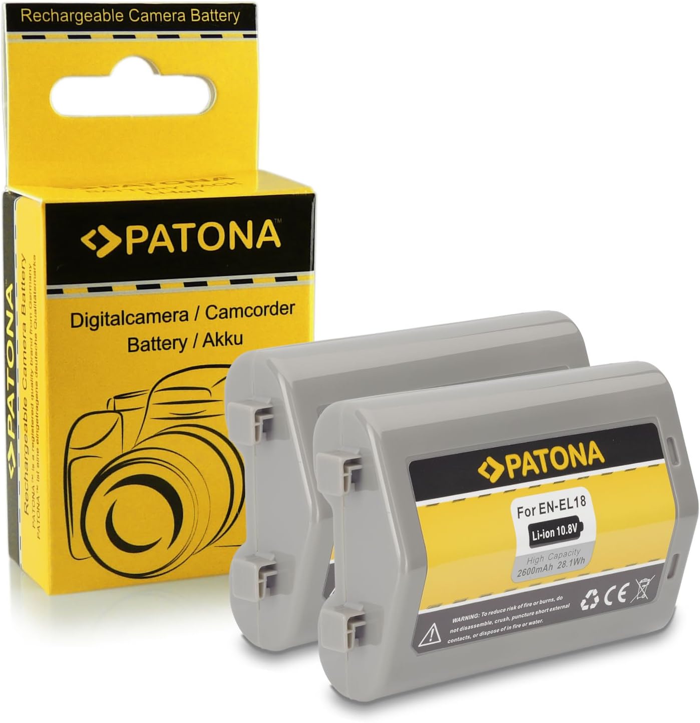 2x Battery EN-EL18 for Nikon D4 | D4S