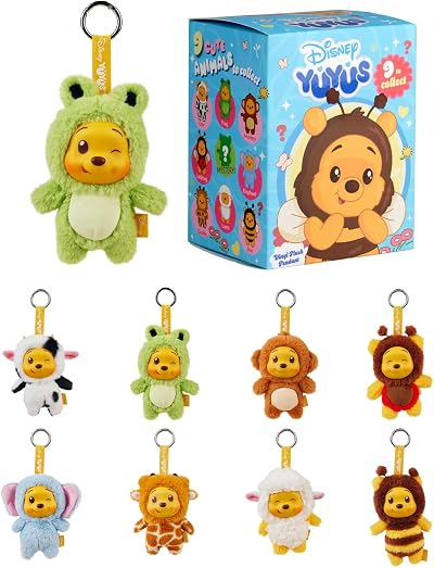 Disney Winnie the Pooh YuYu Blind Box Vinyl Plush Keyring by Simba