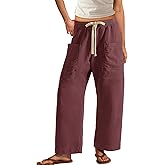 Panadila Women Wide Leg Pants Drawstring Barrel Sweatpants Baggy Cargo Pants Lounge Trousers with Pockets